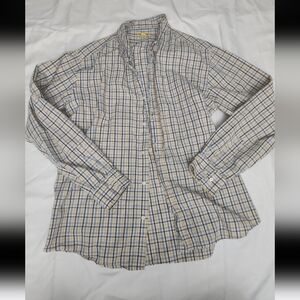 Duck head men's size XL Yellow plaid dress shirt #A2